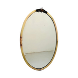 1920s Brass Framed Bevelled Edged Mirror