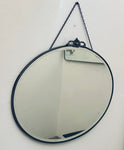 1940s Oval Bevelled Edged Chrome Wall Mirror