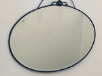 1940s Oval Bevelled Edged Chrome Wall Mirror