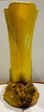 1950s McCoy USA Pottery Yellow Tulip Fan Vase