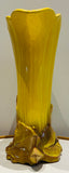 1950s McCoy USA Pottery Yellow Tulip Fan Vase