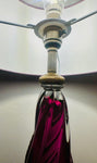 1950s Val St Lambert Purple Crystal Glass Table Lamp