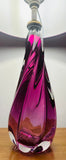 1950s Val St Lambert Purple Crystal Glass Table Lamp