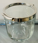 1950s Christofle 'Fleuron' Silver & Crystal Ice Bucket