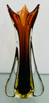 1950s Italian Murano Sommerso Art Glass Vase