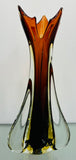 1950s Italian Murano Sommerso Art Glass Vase