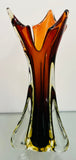 1950s Italian Murano Sommerso Art Glass Vase