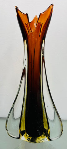 1950s Italian Murano Sommerso Art Glass Vase