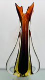 1950s Italian Murano Sommerso Art Glass Vase