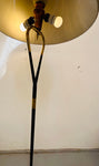 1950s Italian Brass & Wood Floor Lamp