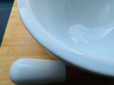 Large 1950s White Apothecary Porcelain Mortar & Pestle G.D.V. Bruère