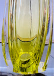 1950s Val St Lambert Lime Green Glass Table Lamp