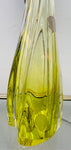 1950s Val St Lambert Lime Green Glass Table Lamp