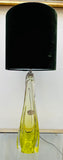 1950s Val St Lambert Lime Green Glass Table Lamp