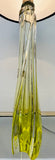 1950s Val St Lambert Lime Green Glass Table Lamp