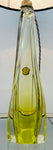 1950s Val St Lambert Lime Green Glass Table Lamp