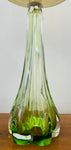 1950s Belgium Val St Lambert Lime Green Glass Lamp Base