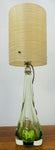 1950s Belgium Val St Lambert Lime Green Glass Lamp Base