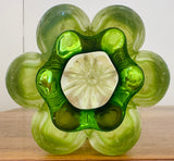 1950s Belgium Val St Lambert Lime Green Glass Lamp Base