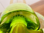 1950s Belgium Val St Lambert Lime Green Glass Lamp Base