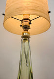 1950s Belgium Val St Lambert Lime Green Glass Lamp Base