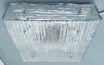 1960s Austrian Kalmar Flush Mount Clear Glass Ceiling Light