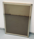 1960s Belgium Chrome Bronzed Glass Wall Mirror