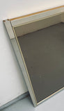 1960s Belgium Chrome Bronzed Glass Wall Mirror