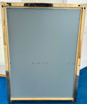 1960s Belgium Chrome Bronzed Glass Wall Mirror