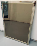 1960s Belgium Chrome Bronzed Glass Wall Mirror