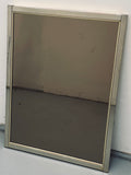 1960s Belgium Chrome Bronzed Glass Wall Mirror