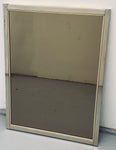 1960s Belgium Chrome Bronzed Glass Wall Mirror