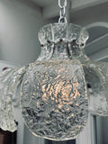 1960s Italian Murano Clear Glass Mazzega Pendant Light