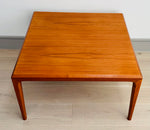 1960s Danish Silkeborg Square Teak Coffee Table