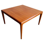 1960s Danish Silkeborg Square Teak Coffee Table