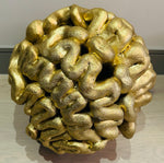 1960s French Abstract Terracotta Brain Sculpture