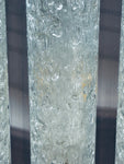 1960s Doria Leuchten Iced Glass & Chrome Wall Light