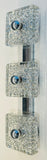 1960s German Egon Hillebrand Triple Glass Wall Sconce