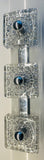 1960s German Egon Hillebrand Triple Glass Wall Sconce