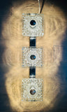 1960s German Egon Hillebrand Triple Glass Wall Sconce