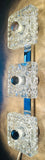 1960s German Egon Hillebrand Triple Glass Wall Sconce