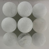 1960s German Leclaire & Schäfer 9 Frosted Globe Flush Mount