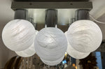 1960s German Leclaire & Schäfer 9 Frosted Globe Flush Mount