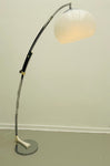 1960s German Sölken Leuchten Chrome Arc Floor Lamp