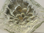 1960s German WILA Floral Glass Flush Mount or Wall Light