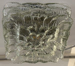 1960s German WILA Floral Glass Flush Mount or Wall Light