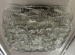 1960s German WILA Floral Glass Flush Mount or Wall Light