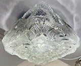 1960s German WILA Floral Glass Flush Mount or Wall Light