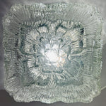 1960s German WILA Floral Glass Flush Mount or Wall Light