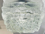 1960s German WILA Floral Glass Flush Mount or Wall Light